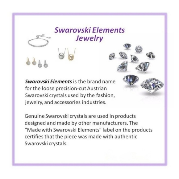 Swarovski Crystal Elements Silver Hoop Earrings - Picture 5 of 5
